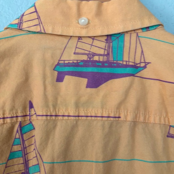 Chubbies Short Sleeve Button Down Shirt Nautical Sailboat - Picture 7 of 11